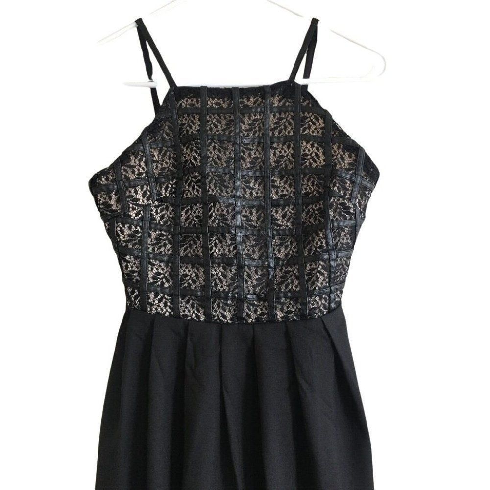 Missguided Skater Dress Size 2 US XS 9799 Black - Picture 3 of 8